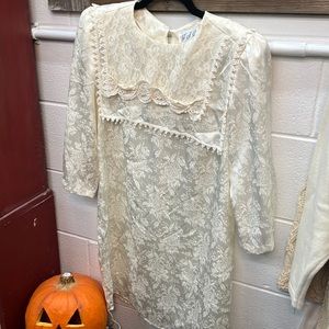 Vintage 80’s J.S.J Bib Style Collar Dress